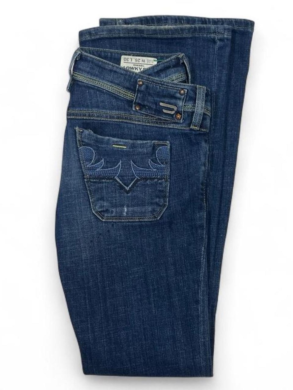 VTG Diesel Made In Italy LOWKY BC Blue Jeans Women’s Size 26/W29 L30 LowRise Y2K
